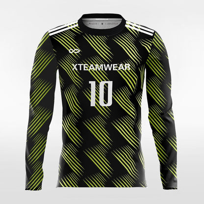 Retro 2- Custom Long Sleeve Soccer Jersey Sublimated