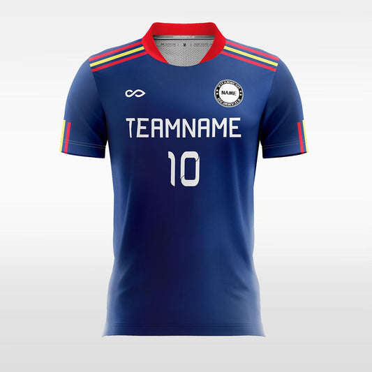 Customized Blue Men's Sublimated Soccer Jersey