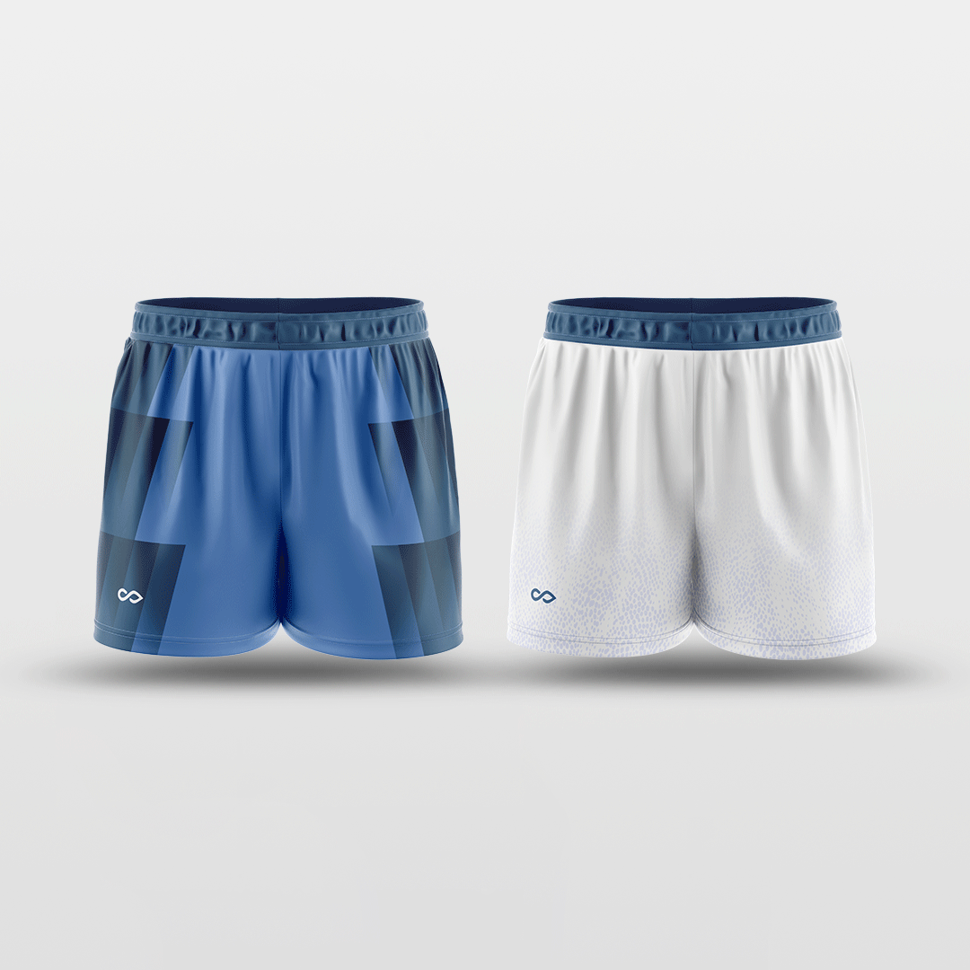 Blue&White Reversible Training Shorts