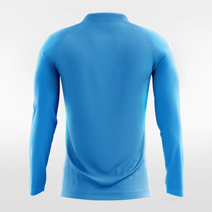 Light and Shadow 2- Custom Long Sleeve Soccer Jersey Sublimated Blue