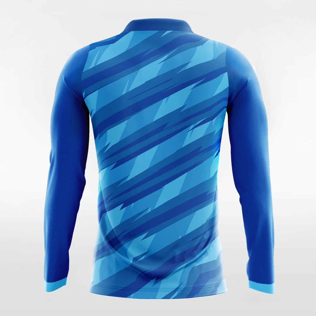 Blue Thorn Long Sleeve Team volleyball Jersey