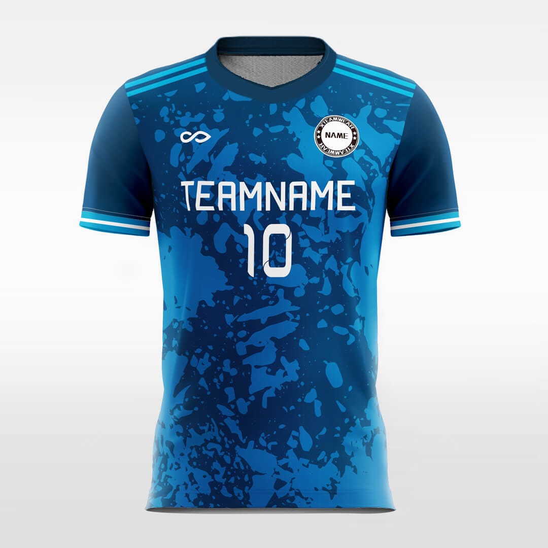 Blue Soccer Jersey Tie Dye