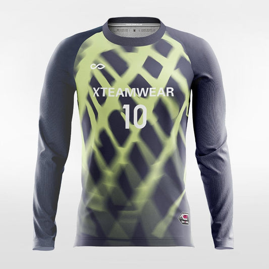 Light and Shadow 2- Custom Long Sleeve Soccer Jersey Sublimated Black