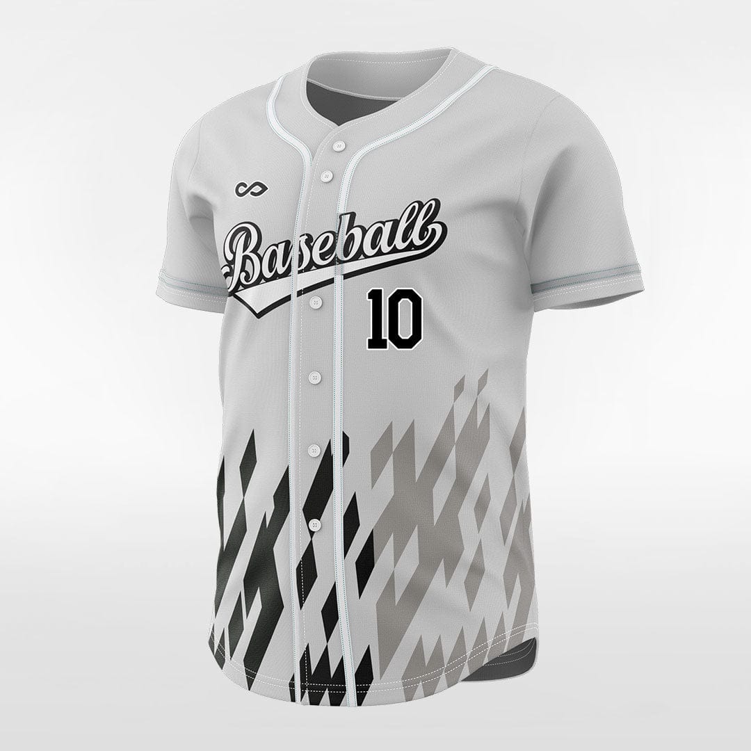 Pixel Fire - Customized Men's Sublimated Button Down Baseball Jersey