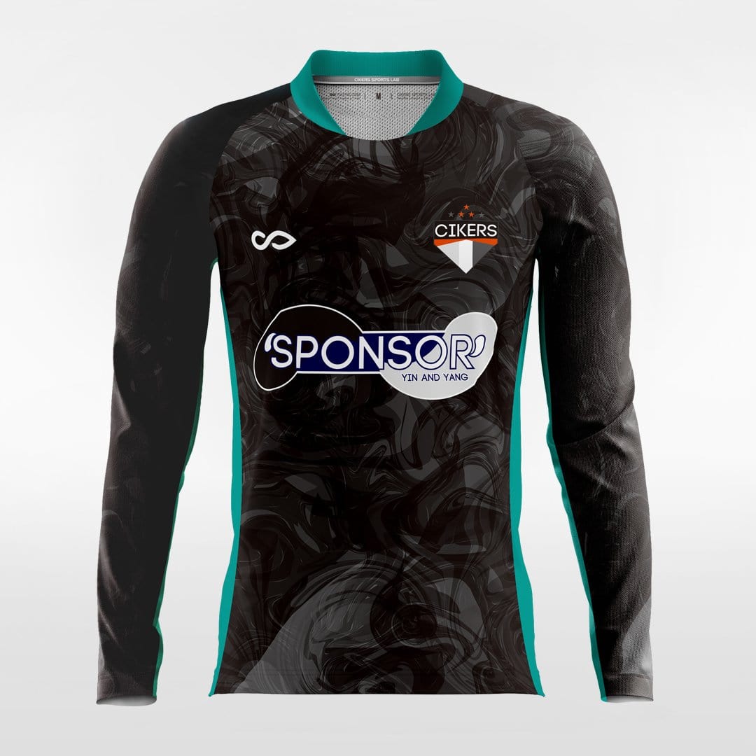 Black Long Sleeve Soccer Jersey