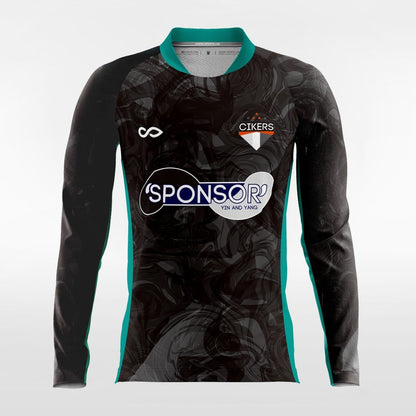 Black Long Sleeve Soccer Jersey