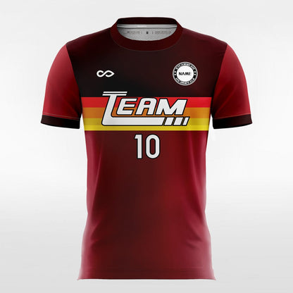 Custom Dark Red Soccer Jersey Design