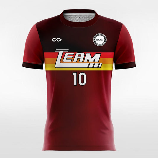 Custom Dark Red Soccer Jersey Design