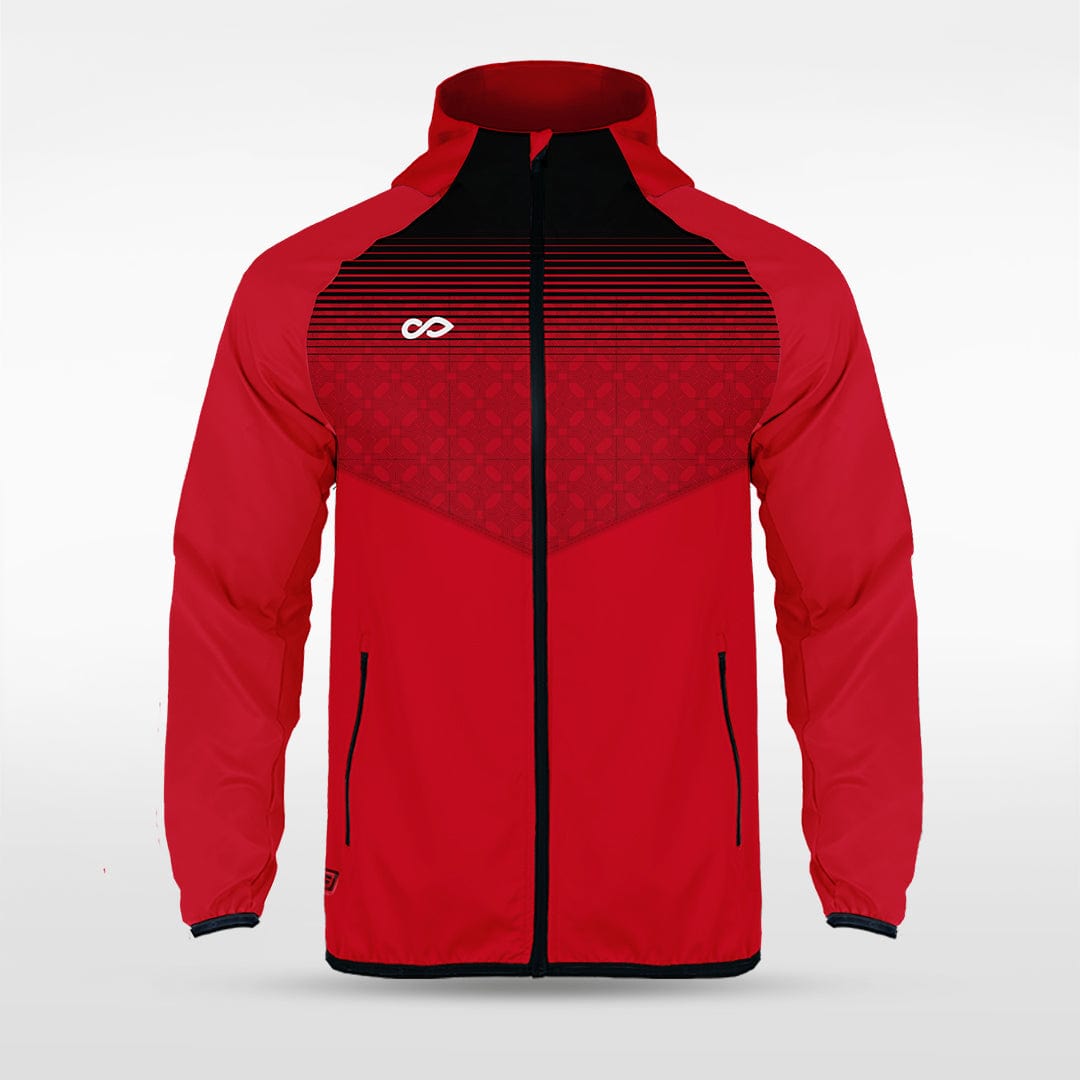 Red Historic Greek Full-Zip Jacket Custom 