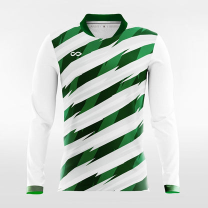 Green Thorn Long Sleeve volleyball Jersey Design