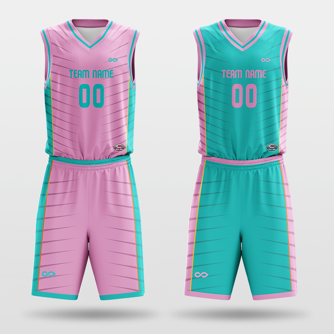 Pink&Blue Streamer Men's Jersey 