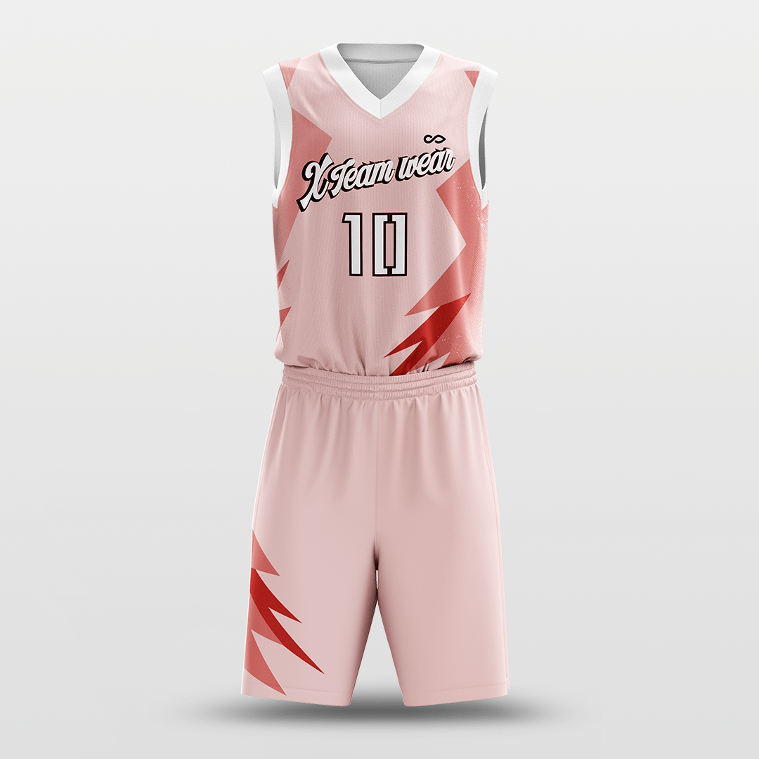 Pink Custom Classic2 Basketball Uniform