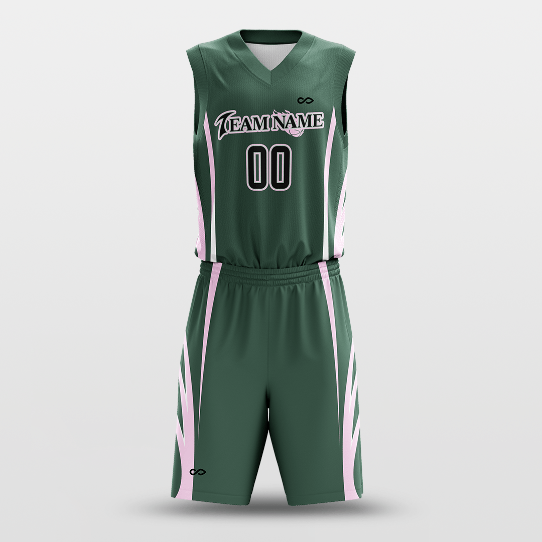 Green Custom Spread Wings Basketball Uniform