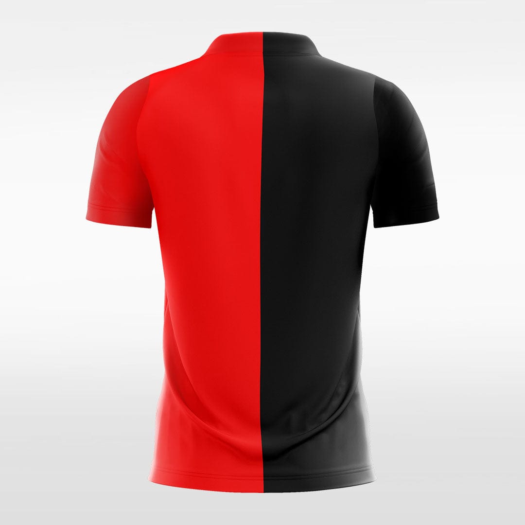 Custom Red & Black Men's Sublimated Soccer Jersey