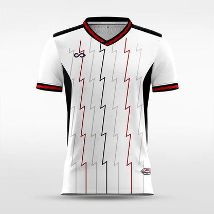 White Thunderbolt Soccer Jersey