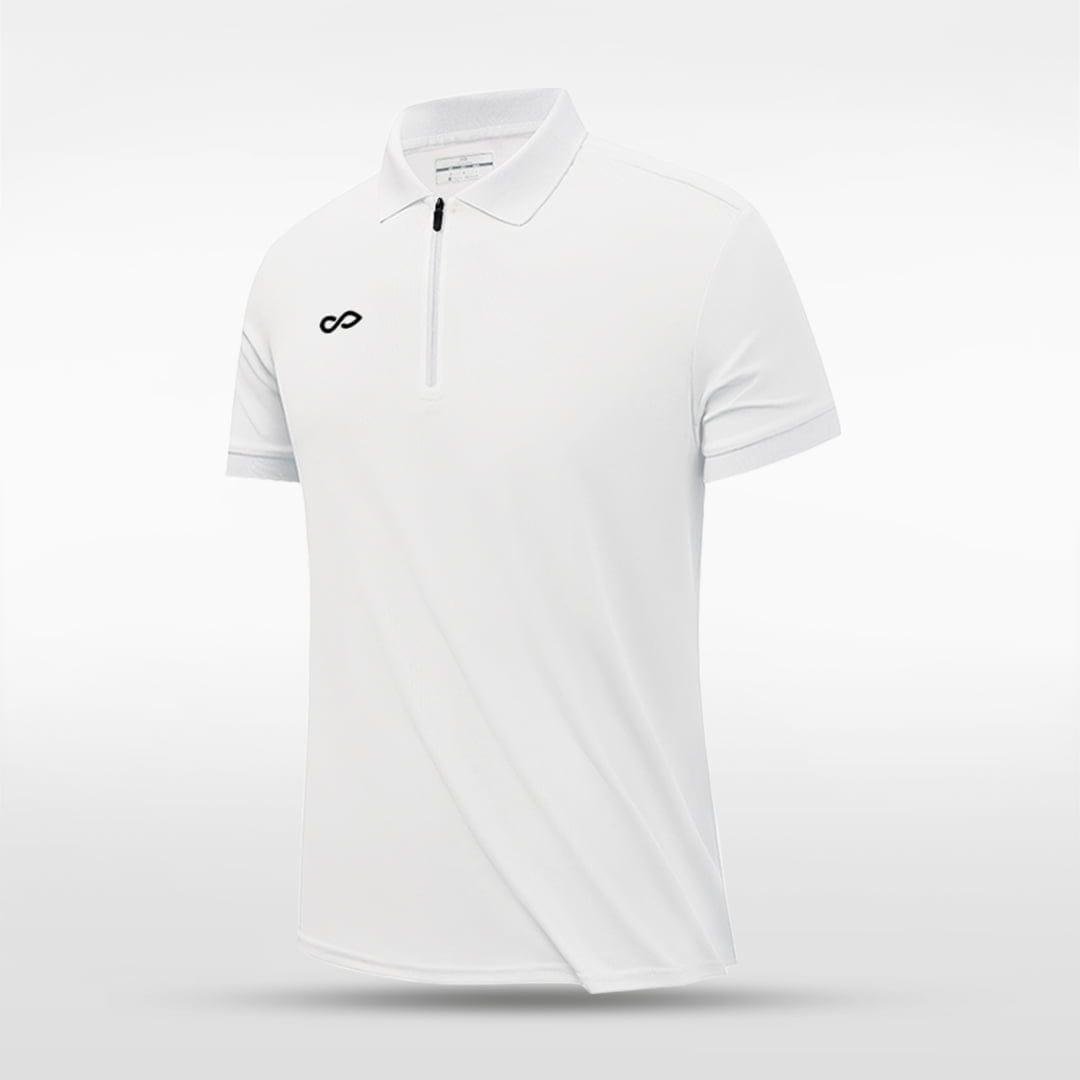 white polo shirts 1/4 zip