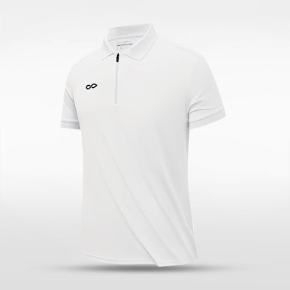 white polo shirts 1/4 zip