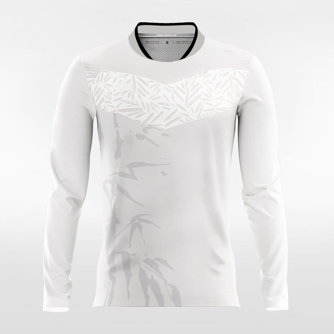 Gray Long Sleeve Soccer Jersey Design