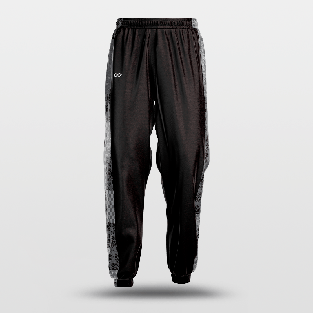 Paisley Customized Basketball Training Pants with pop buttons