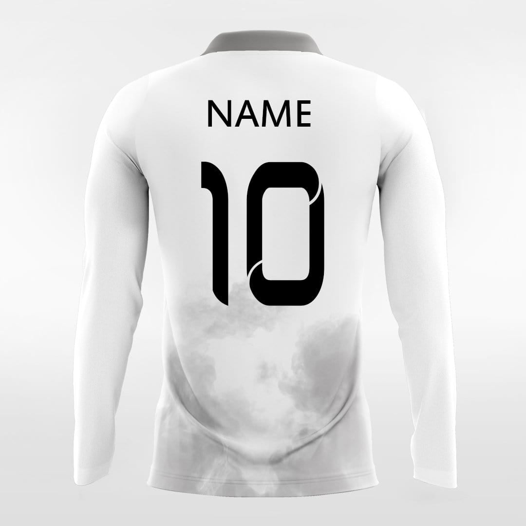 Custom White Long Sleeve Soccer Jersey