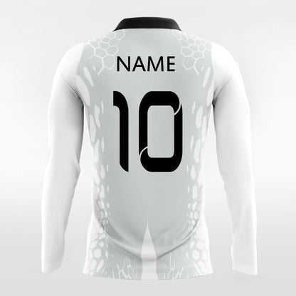 Custom White Long Sleeve volleyball Jersey
