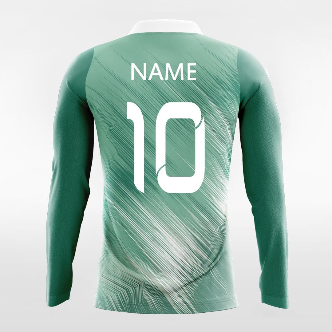 Custom Sea Green Long Sleeve volleyball Jersey