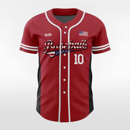 Parallel - Customized Men's Sublimated Button Down Baseball Jersey