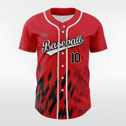 Pixel Fire - Customized Men's Sublimated Button Down Baseball Jersey