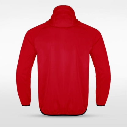 Red Historic Maya Full-Zip Jacket Design