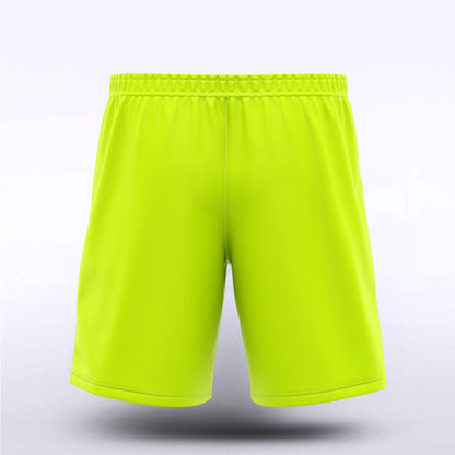 Men Sublimated Team Shorts Fluorescent Yellow