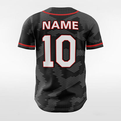 Mosaic Camouflage - Customized Men's Sublimated Button Down Baseball Jersey