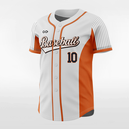 Orange Pie - Customized Men's Sublimated Button Down Baseball Jersey