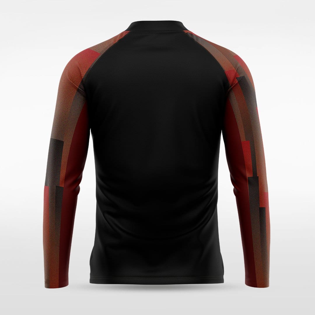 Red Embrace Urban Forest Men 1/4 Zip Jersey Design