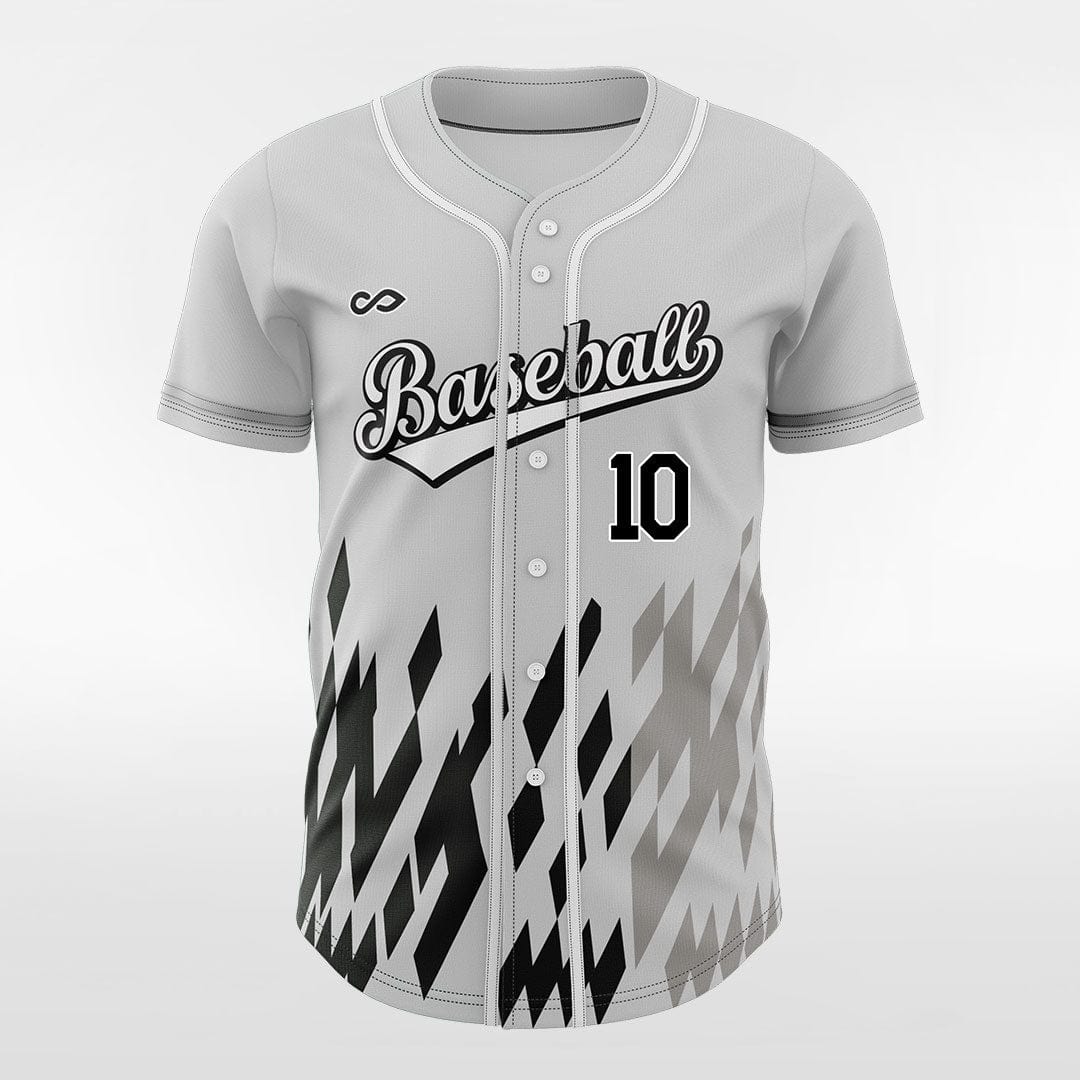 Pixel Fire - Customized Men's Sublimated Button Down Baseball Jersey