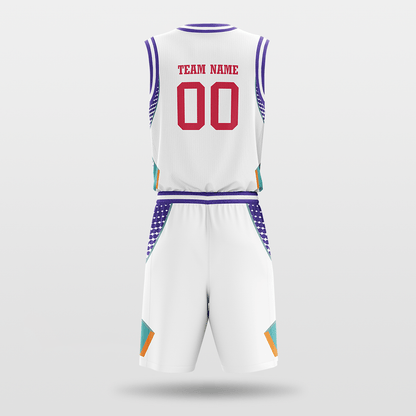 white Custom Basketball Uniform