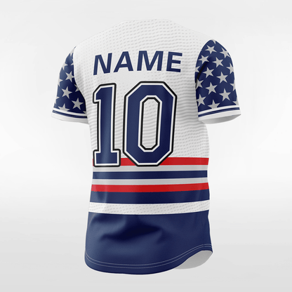 Freedom Star - Customized Men's Sublimated Button Down Baseball Jersey