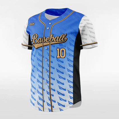 Plume - Customized Men's Sublimated Button Down Baseball Jersey