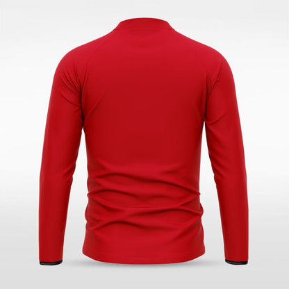 Red Historic Maya Full-Zip Jacket Design