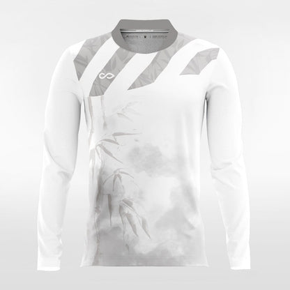 White Long Sleeve Soccer Jersey Design