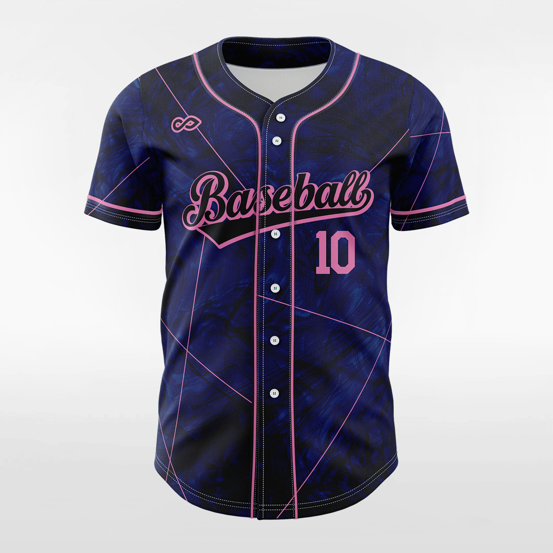 Laser - Customized Men's Sublimated Button Down Baseball Jersey