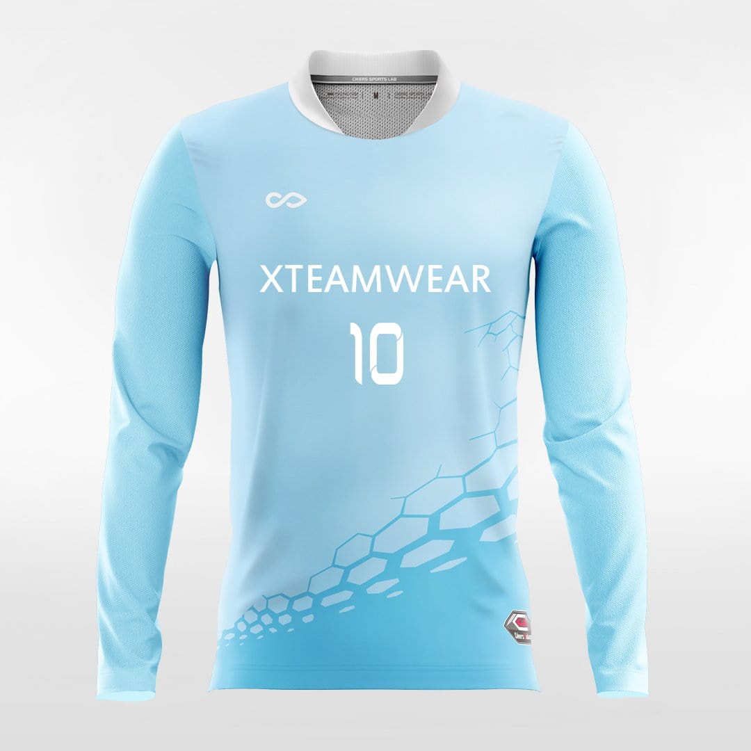 Sky Blue Long Sleeve Soccer Jersey