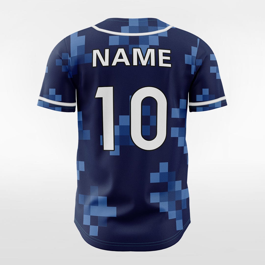 Pixel Ice - Customized Men's Sublimated Button Down Baseball Jersey