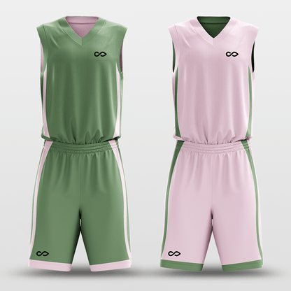 Pink&Green Classic20 Sublimated Basketball Set