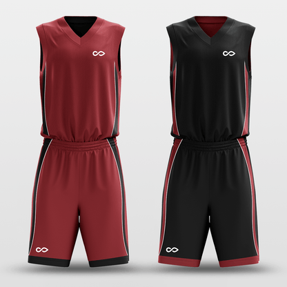 Red&Black Classic20 Sublimated Basketball Set