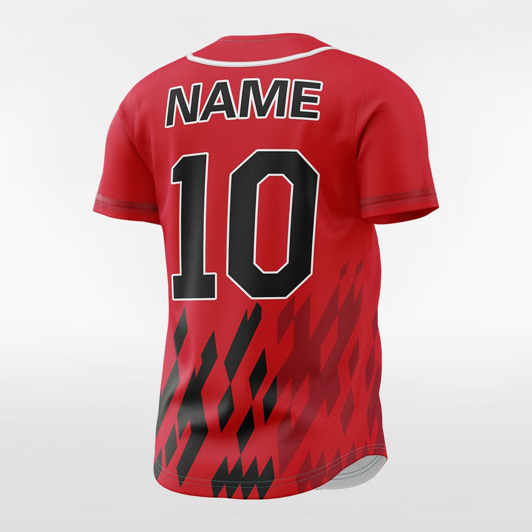 Pixel Fire - Customized Men's Sublimated Button Down Baseball Jersey