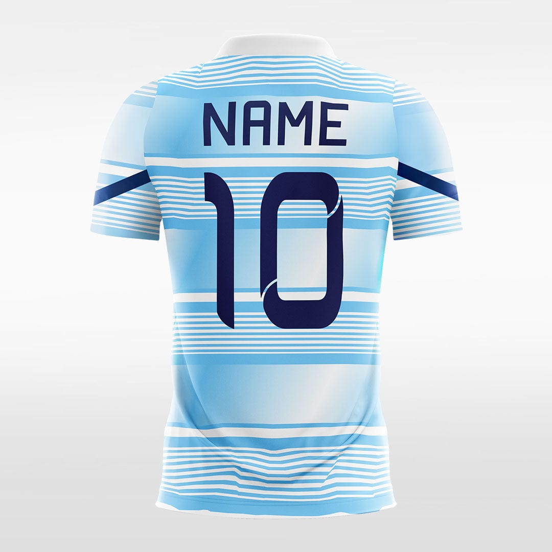 Customized Men's Stripe Soccer Jersey Mockup