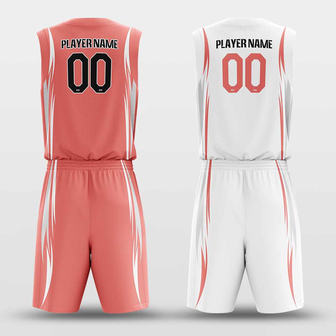 Watermelonred&White Custom Sublimated Basketball Set