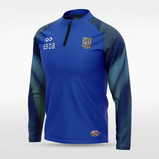 Blue Embrace Aurora Men 1/4 Zip Jersey Design