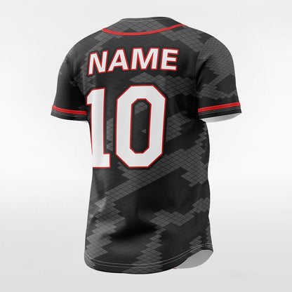 Mosaic Camouflage - Customized Men's Sublimated Button Down Baseball Jersey