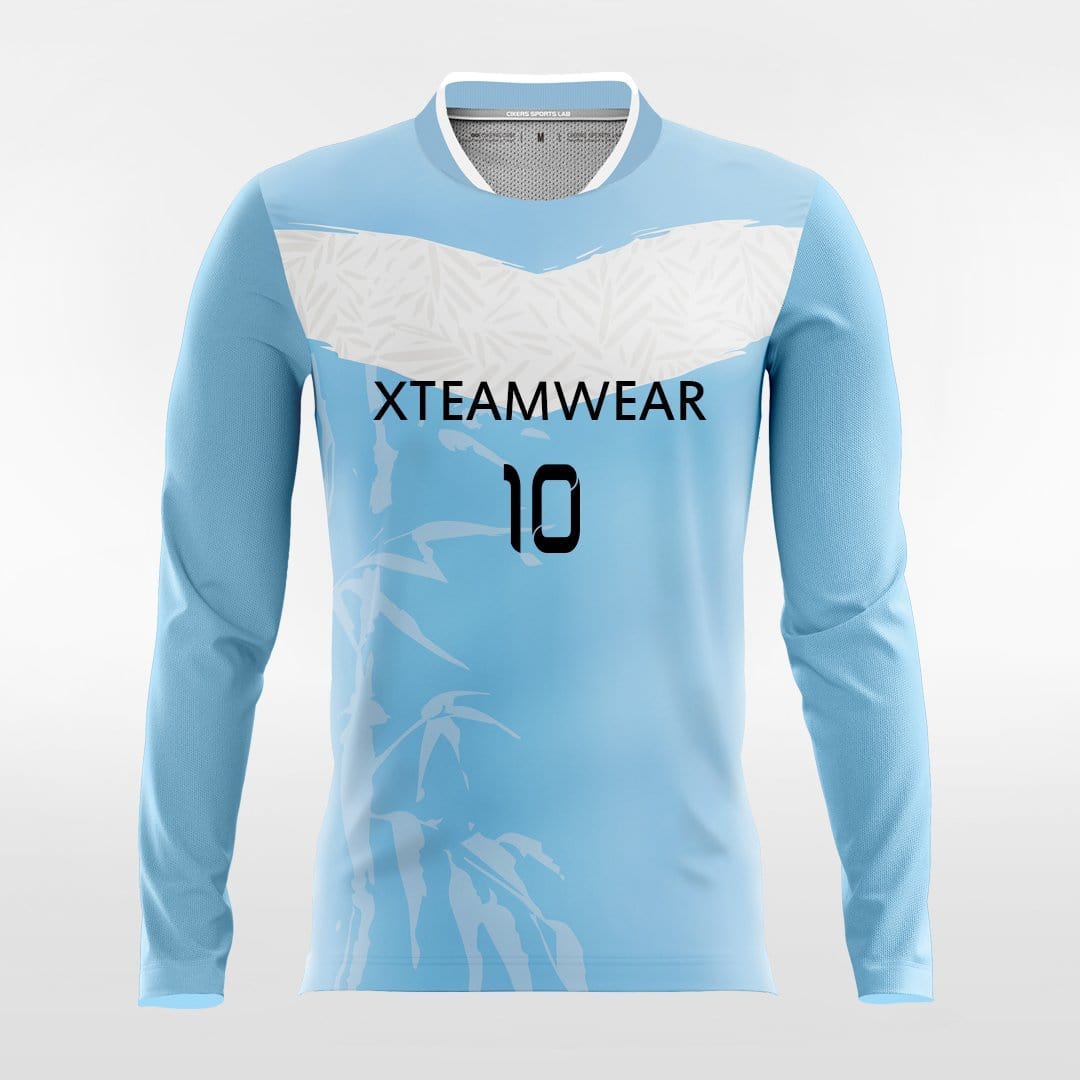 Blue Long Sleeve Soccer Jersey